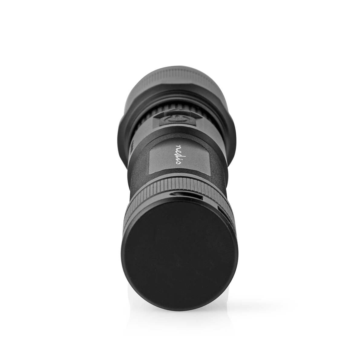 Nedis Rechargeable Led Torch with Adjustable Focus Beam, 1000 Lumens, USB-C Charging, Aluminium Alloy Housing, Power Indicator, IpX4 Splash Resistant, 110m Beam Distance