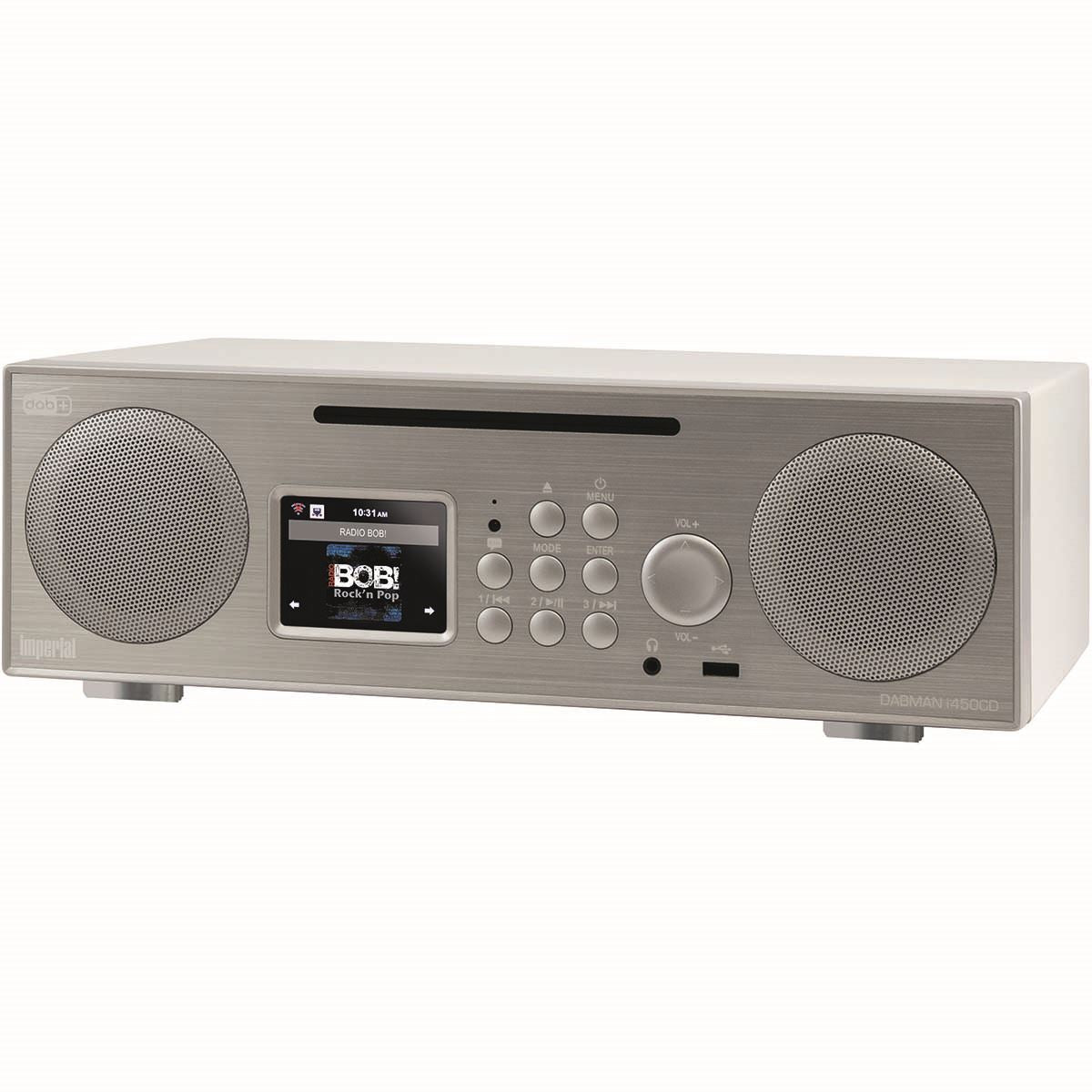 Imperial DABMAN i450 CD Multifunctional Stereo Radio DAB+ / FM / Internet / Bluetooth White-Silver