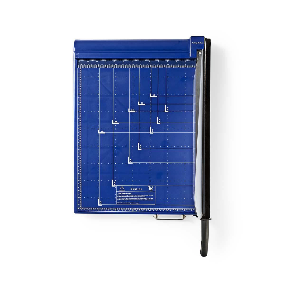 Nedis Paper Cutting Guillotine Machine ideal for Office, Crafting, Photo's etc Max. cutting size: 297 x 420 mm | Metal | Black / Blue