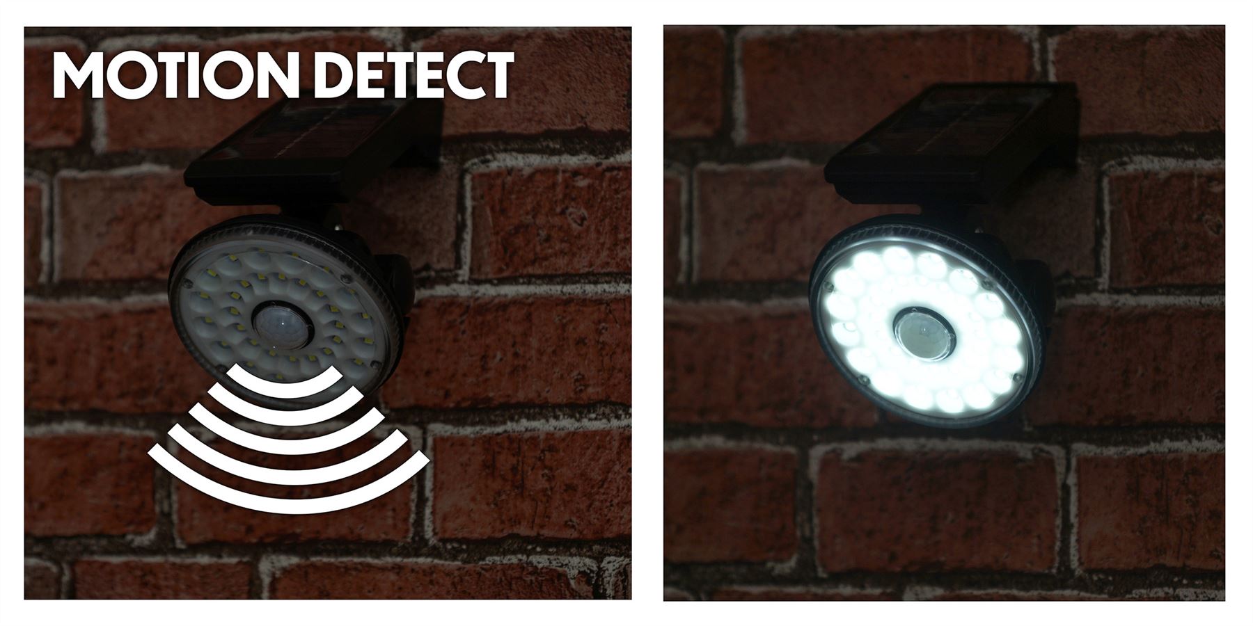 Ultra Bright LED Solar Security Wall / Fence Light Lamp With PIR Motion Sensor