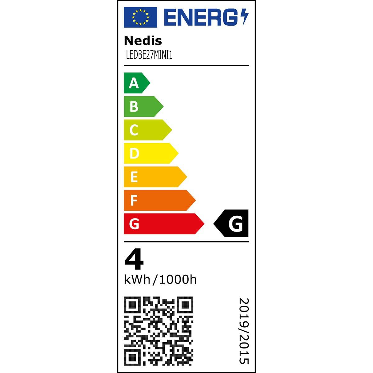 Nedis LED Bulb E27 | G45 | Dimmable | 3.5 W | 250 lm | 2700 K | Warm White | Frosted | 1 pcs