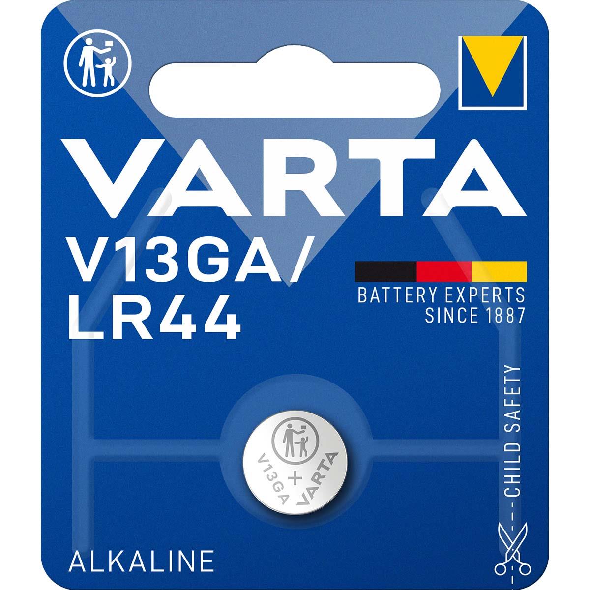 Varta LR44 Alkaline Button Cell Battery 1.5 V 1-Blister