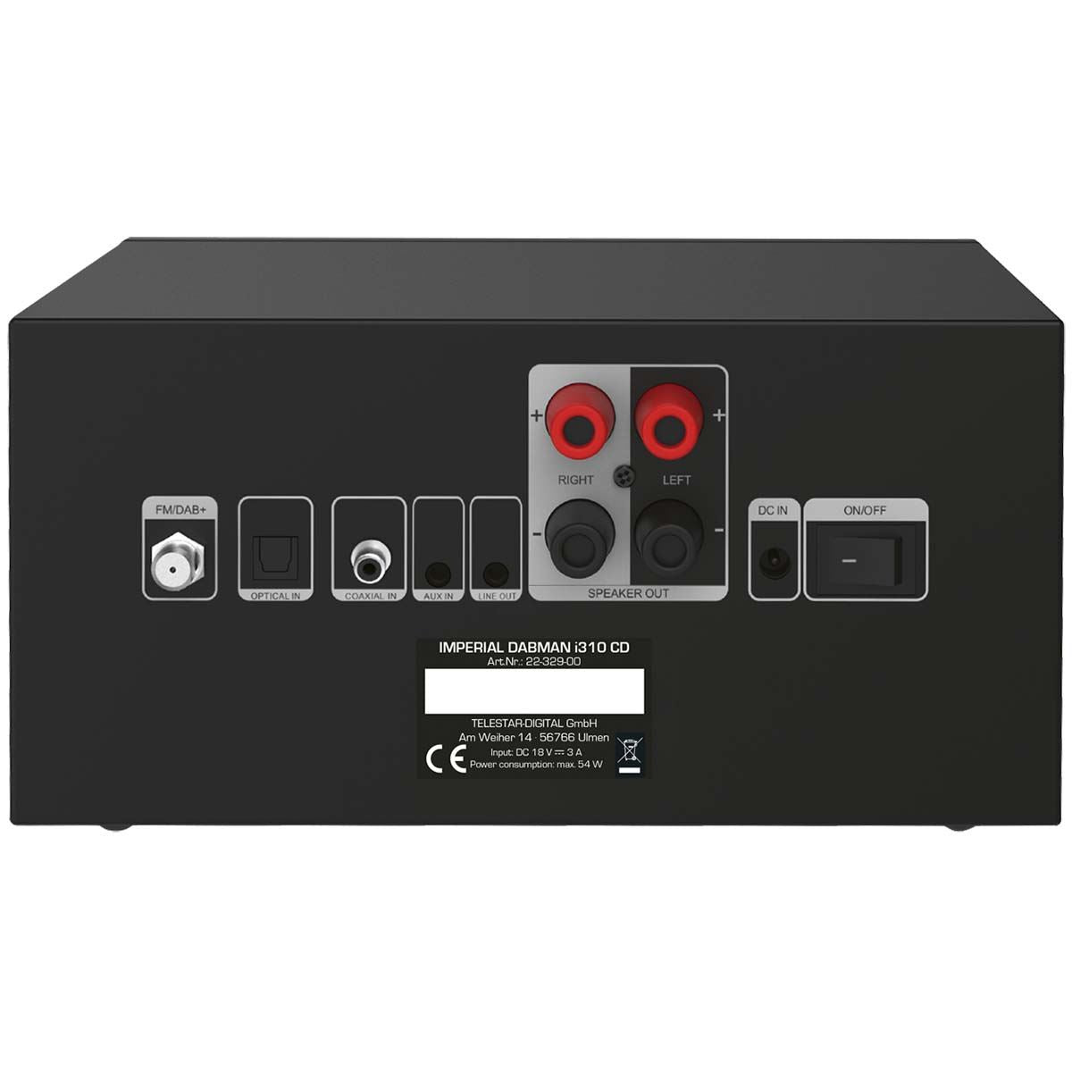 Imperial DABMAN i310 CD Hybrid micro Hi-fi System DAB+ / FM / Internet / Bluetooth Black