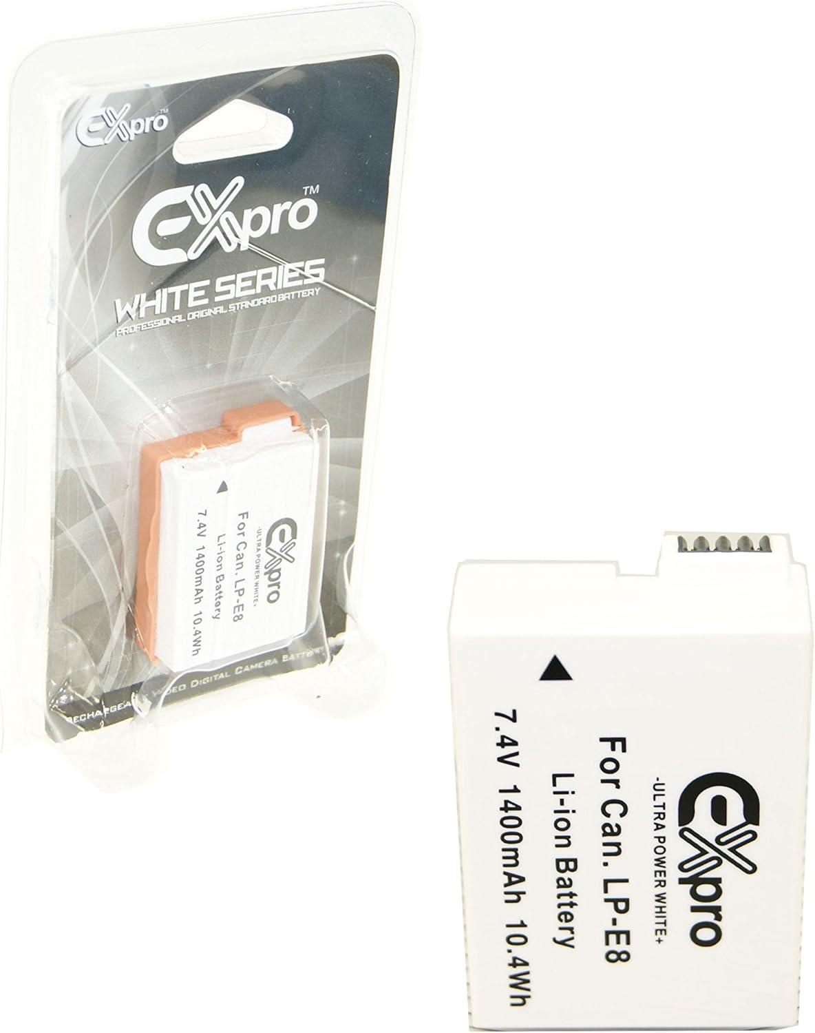 Ex-Pro Canon LP-E8, LP E8, LPE8 Canon White Series Li-on Digital Camera Battery
