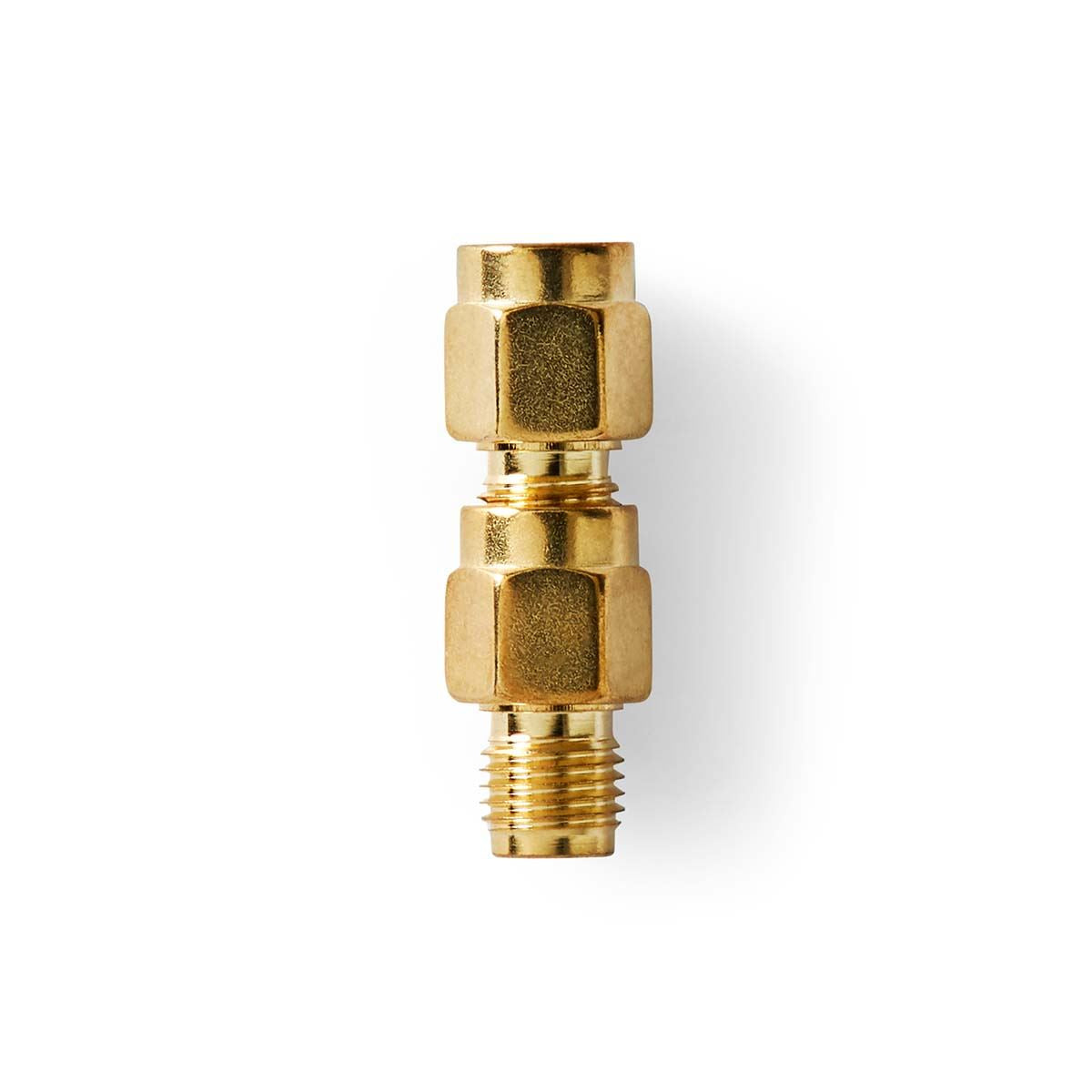 Nedis SMA Adapter | SMA Male Reverse Polarity | SMA Female | Gold Plated | 50 Ohm | Straight | Copper | Gold | 2 pcs | Box