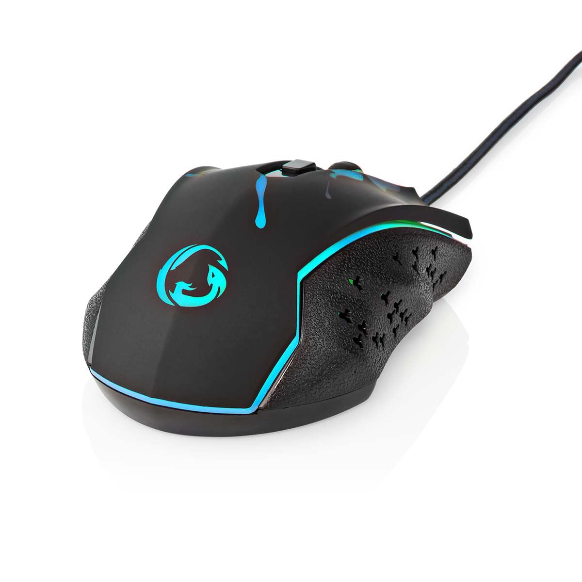 Nedis Gaming Mouse | Wired | 1200 / 1800 / 2400 / 3600 dpi | Adjustable DPI | Number of buttons: 6 | Programmable buttons | Right-Handed | 1.50 m | LED