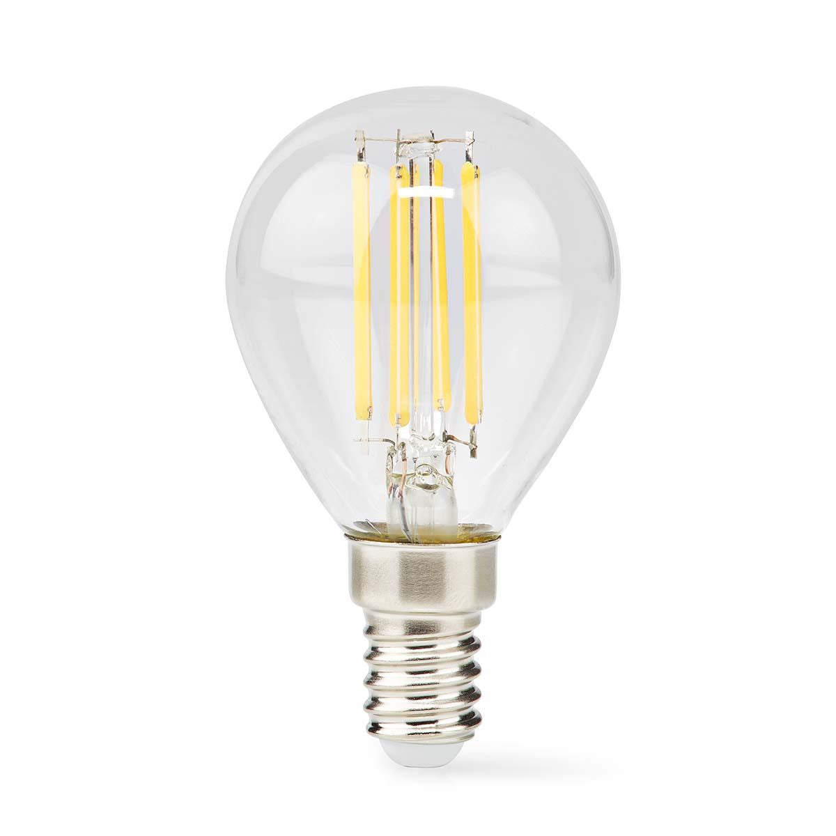 Nedis LED Filament Bulb E14 | G45 | 4.5 W | 470 lm | 2700 K | Dimmable | Warm White | Retro Style | 1 pcs | Clear