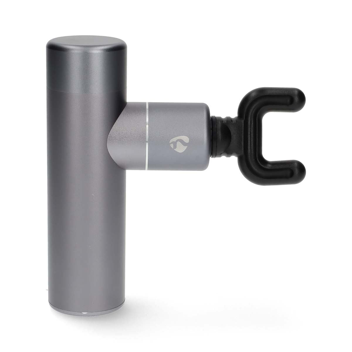 Nedis Smart Bluetooth Mini Ultra Light Sports Massage Gun, 5 Speeds up to 3600 RPM, 4 Attachments, Aluminium Body, Rechargeable - Dark Grey