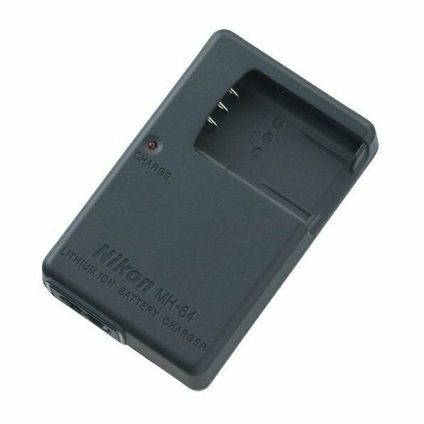 Nikon MH-64 Battery Charger for EN-EL11 Battery, Genuine UK Charger with Mains Cable for Nikon Cameras