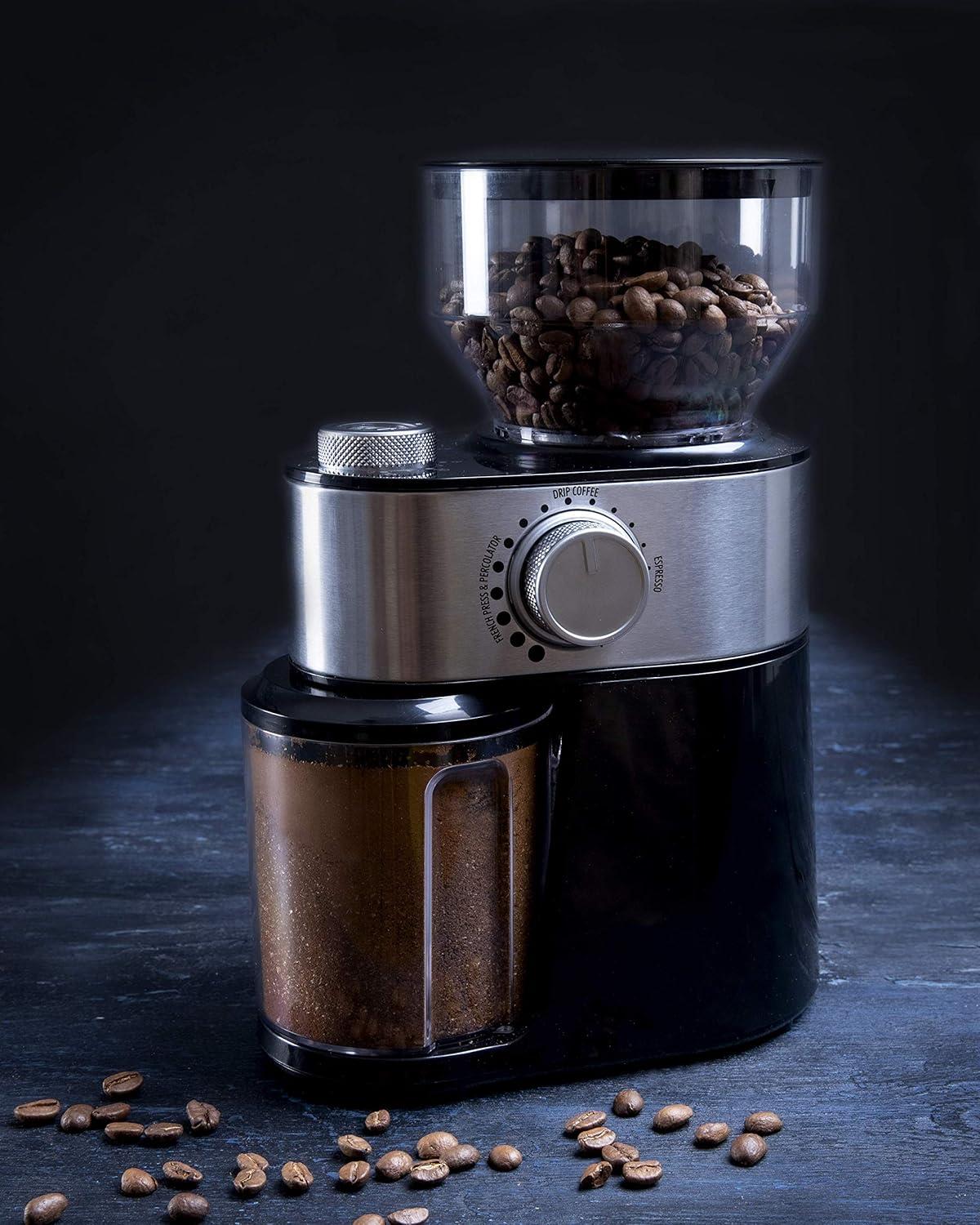 Gastronoma Barista Electric Burr Coffee Grinder - Adjustable with 12 Precise Grind Settings for 12 Cups - Professional Coffee Bean Grinder