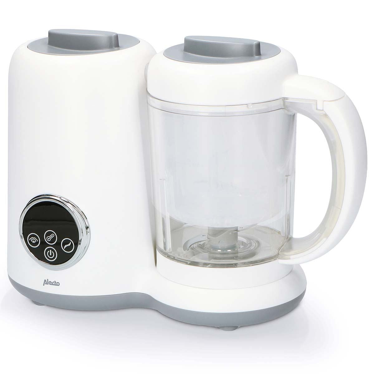 Alecto 5-in-1 Baby Food Maker, One Step Baby Food Processor Blender Grinder Puree Maker, Blend, Warm, Sterilize, Steam Cook, BPA-Free