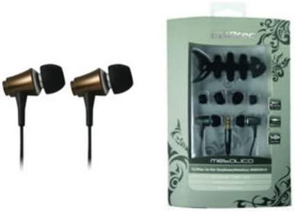 CLiPtec In-Ear Metal 3.5mm Jack Earphones Headphones with cable wrap - Bronze