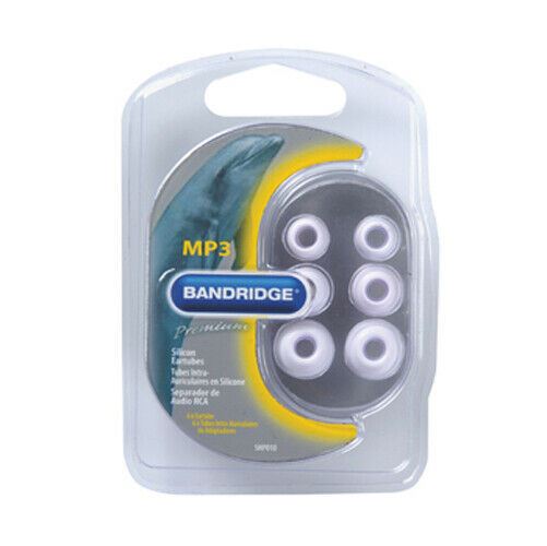 Bandridge 6 Replacement Silicone White In-Ear Earphone tips Earbuds Sennheiser Sony JVC