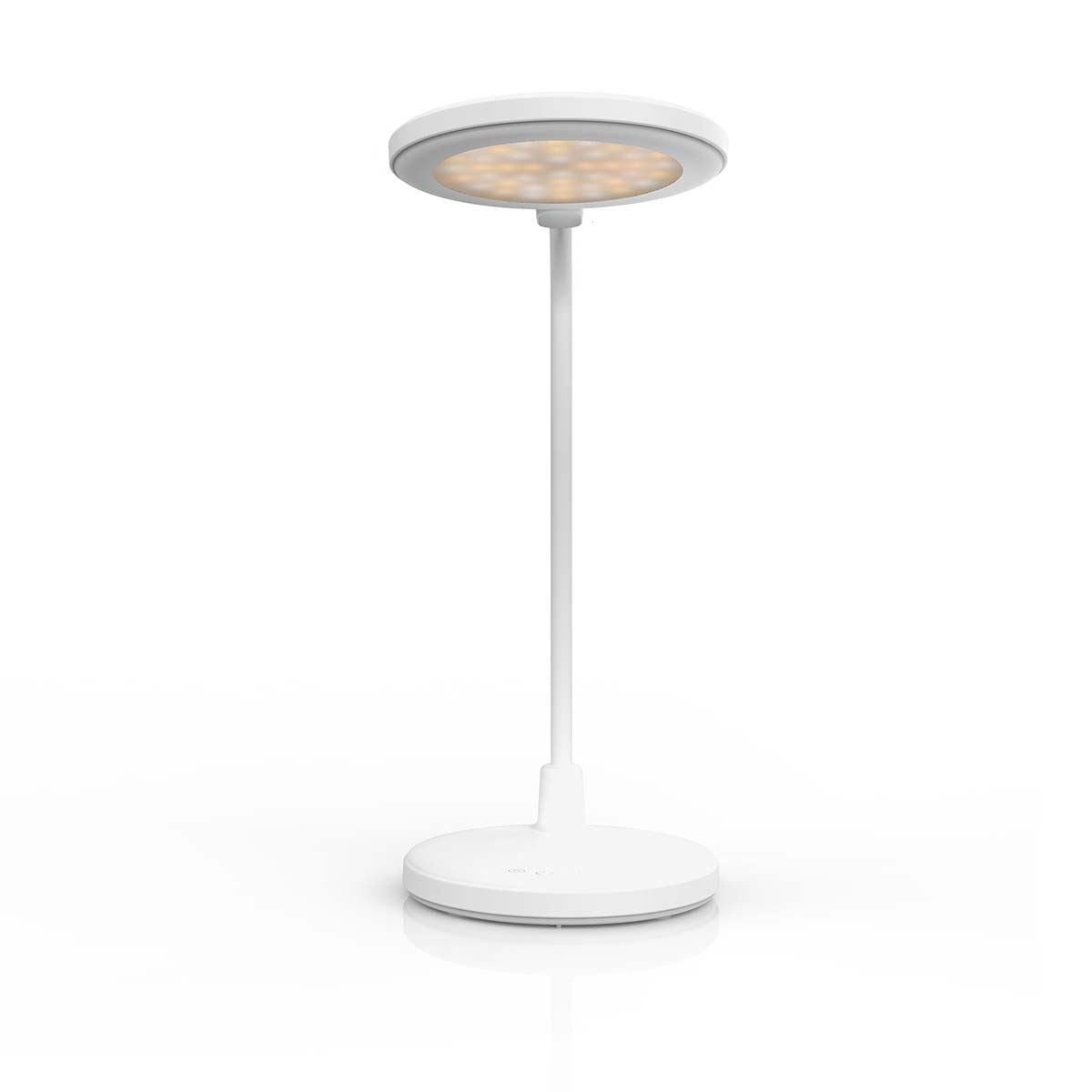 Nedis Rechargeable LED Desk Lamp with Mirror - Touch Dimmable, 3 Light Modes, Flexible Arm, USB-C, Makeup & Reading Light