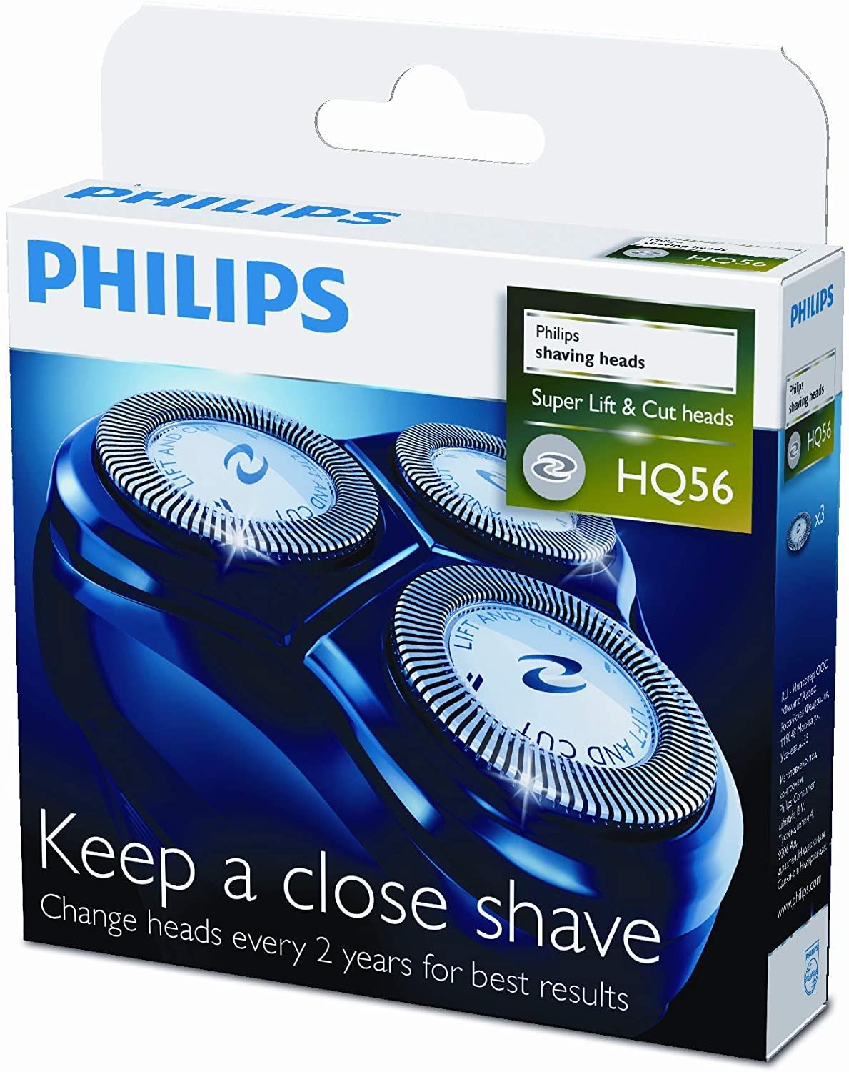 Philips HQ 56/50 Replacement Shaving Head HQ1/HQ4/HQ56/HQ58/HQ64/ HQ66/HQ68/HQ69/HS190 Series 3 pcs