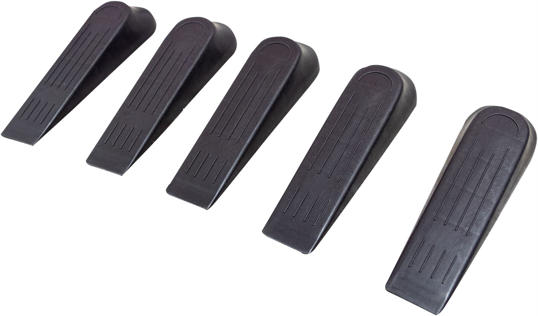5 Pcs Door Stops Stoppers Black Wedge Wedges Door Jam Home Office Shed