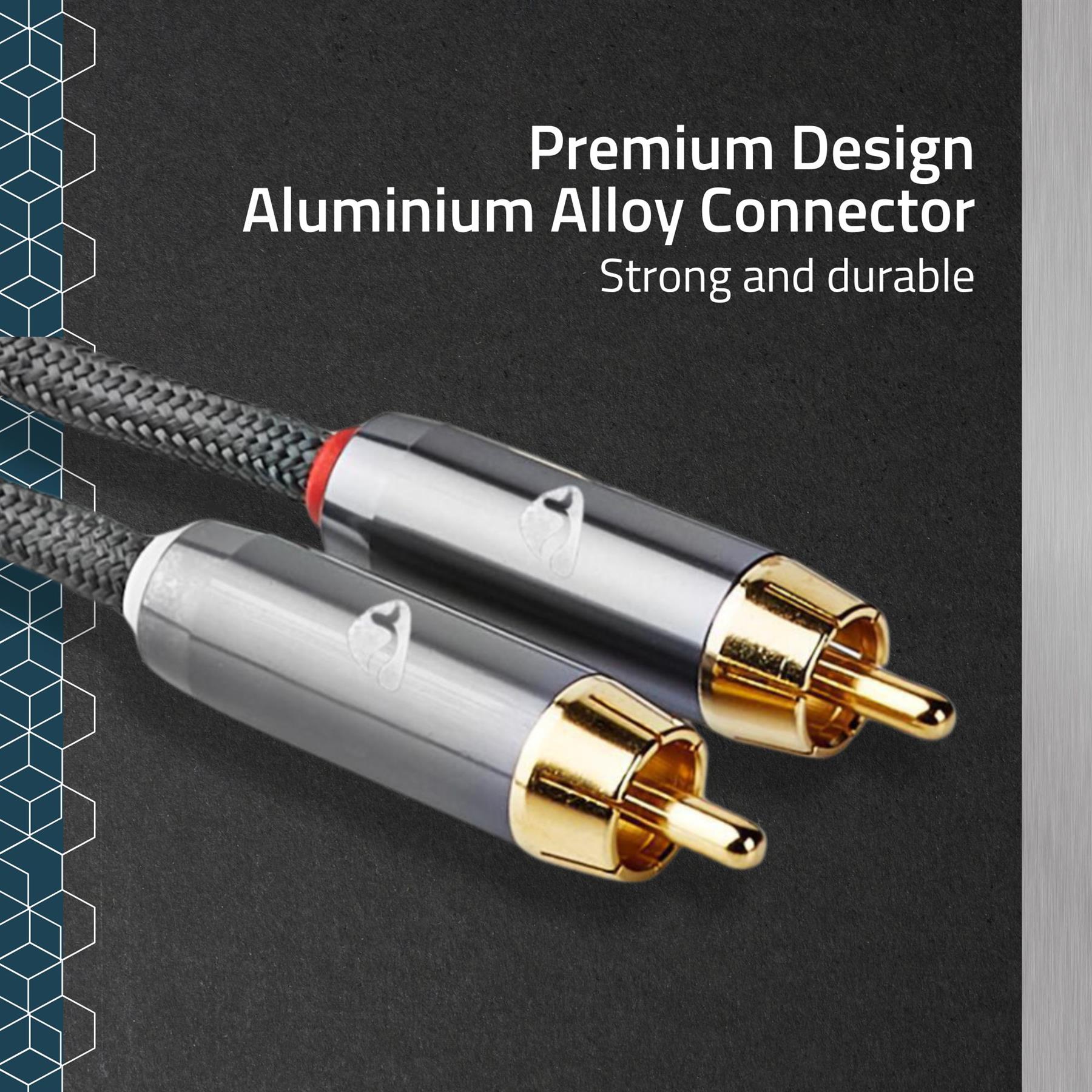 Nedis Stereo Audio Cable | 2x RCA Male | 2x RCA Male | Gold Plated | 2.00 m | Round | Grey / Gun Metal Grey | Cover Window Box