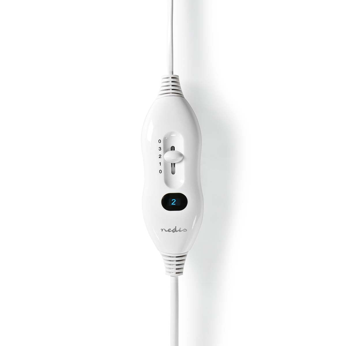 Nedis Heated Blanket, Underblanket 150 x 80cm, 1 Person, White, 3 Levels, Timer Auto-Off, Machine Washable, Soft and Full Body Warming, Sofa Bed Office Use, Warm blanket, Electric throw