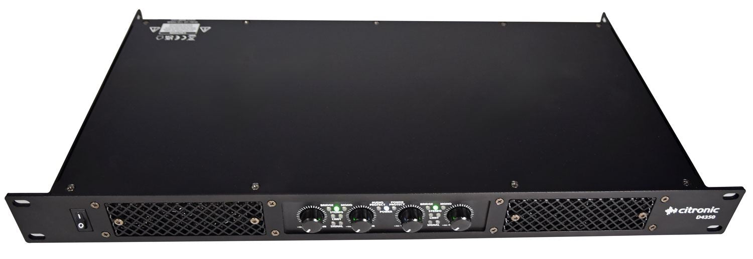Citronic D4350 1U Rack Mount Quad Amplifier 4 x 350W RMS