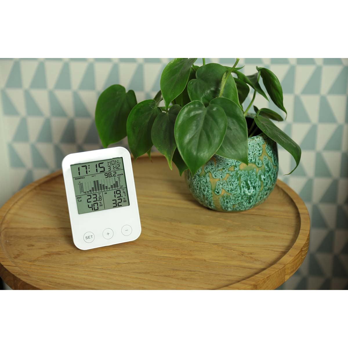 Alecto WS-1200 Indoor Wireless Weather Station, Rainfall Sensor, Humidity, Temperature, Hygrometer & More - White