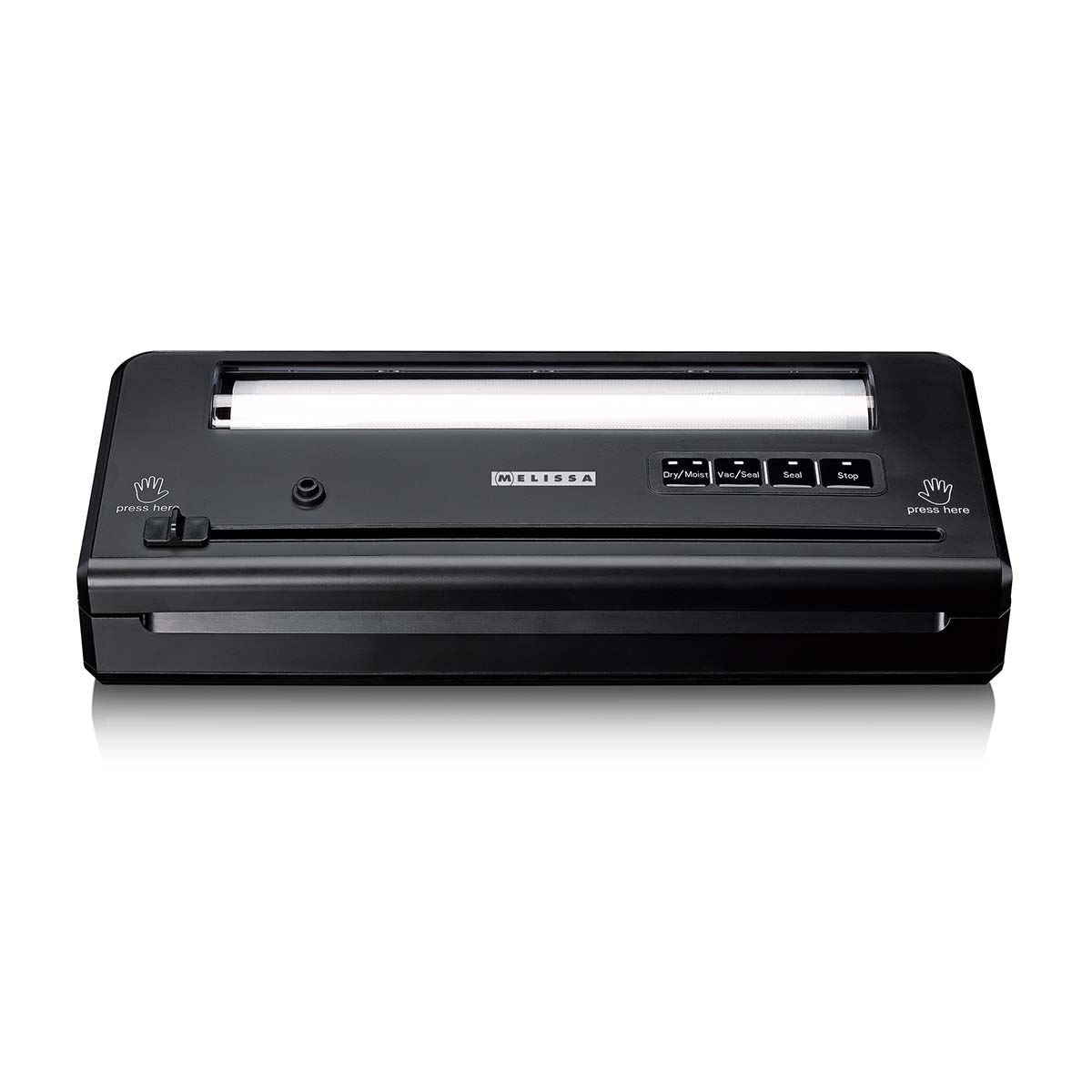 MELISSA Vacuum Sealer Machine, 28cm Seal Food Sealer, with Roll holder and 1 Roll Included for Vac/Seal/Rice/Wet/Dry Mode, Built-in Cutter and Visible LED Indicator