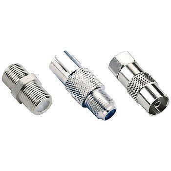 Bandridge F Type F plug Male Female Satellite Coax Cable Sky Virgin adapter kit