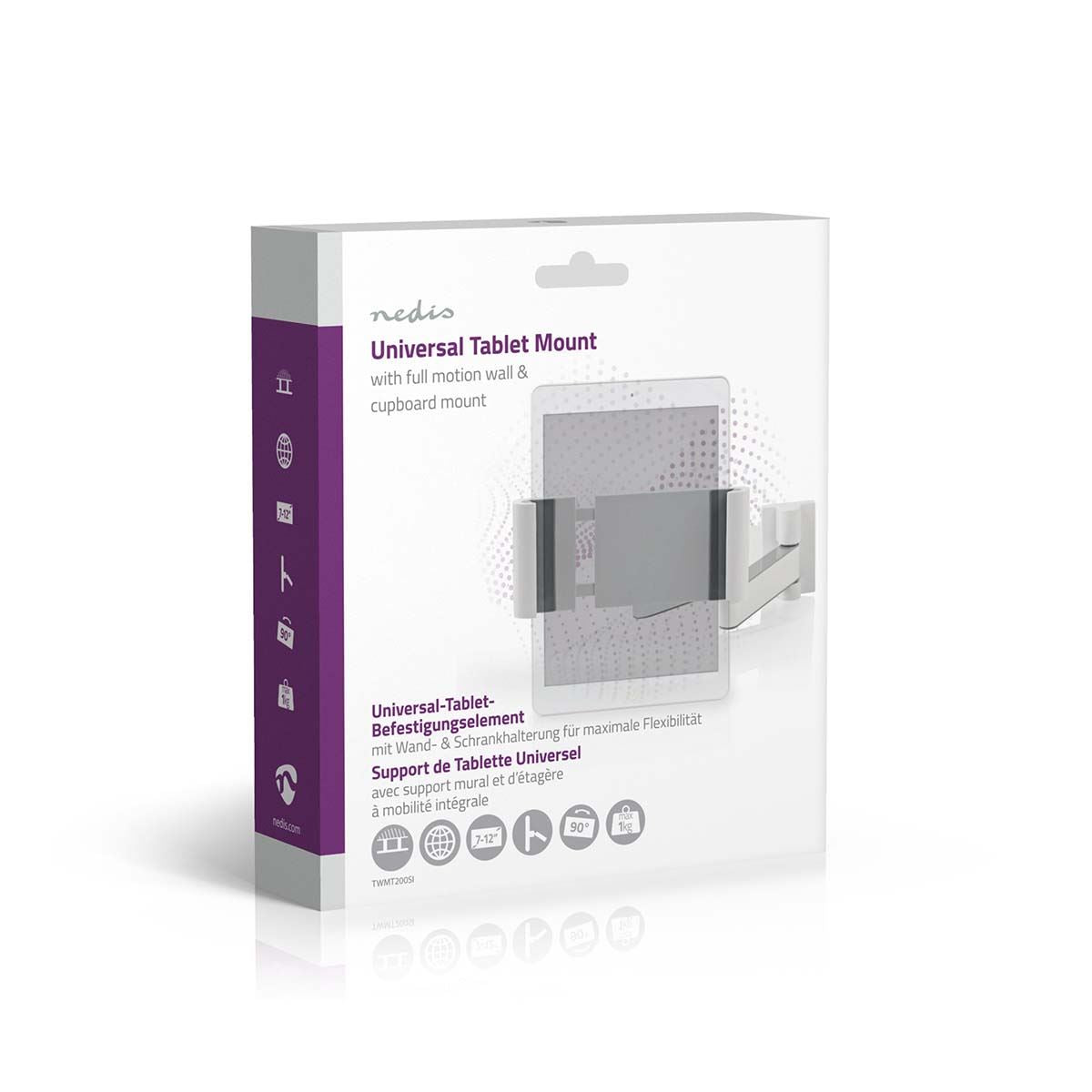 Nedis Tablet Mount | 7 - 12 " | Full Motion | Application: Wall