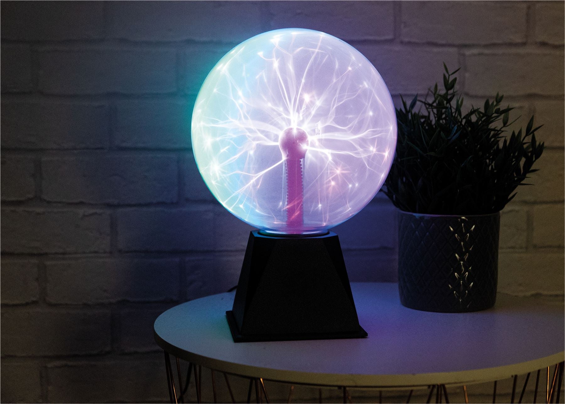 8" Multi Colour Plasma Ball Globe Light Glowing Retro Lamp Touch Activated