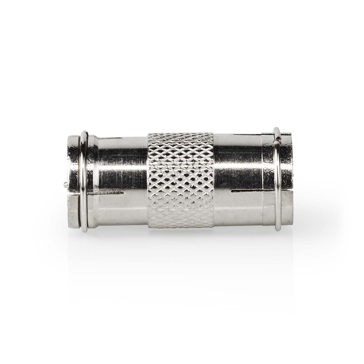 Nedis Satellite & Antenna Adapter | F Male Quick | F Male Quick | Nickel Plated | 75 Ohm | Straight | Metal | Silver | 10 pcs | Envelope