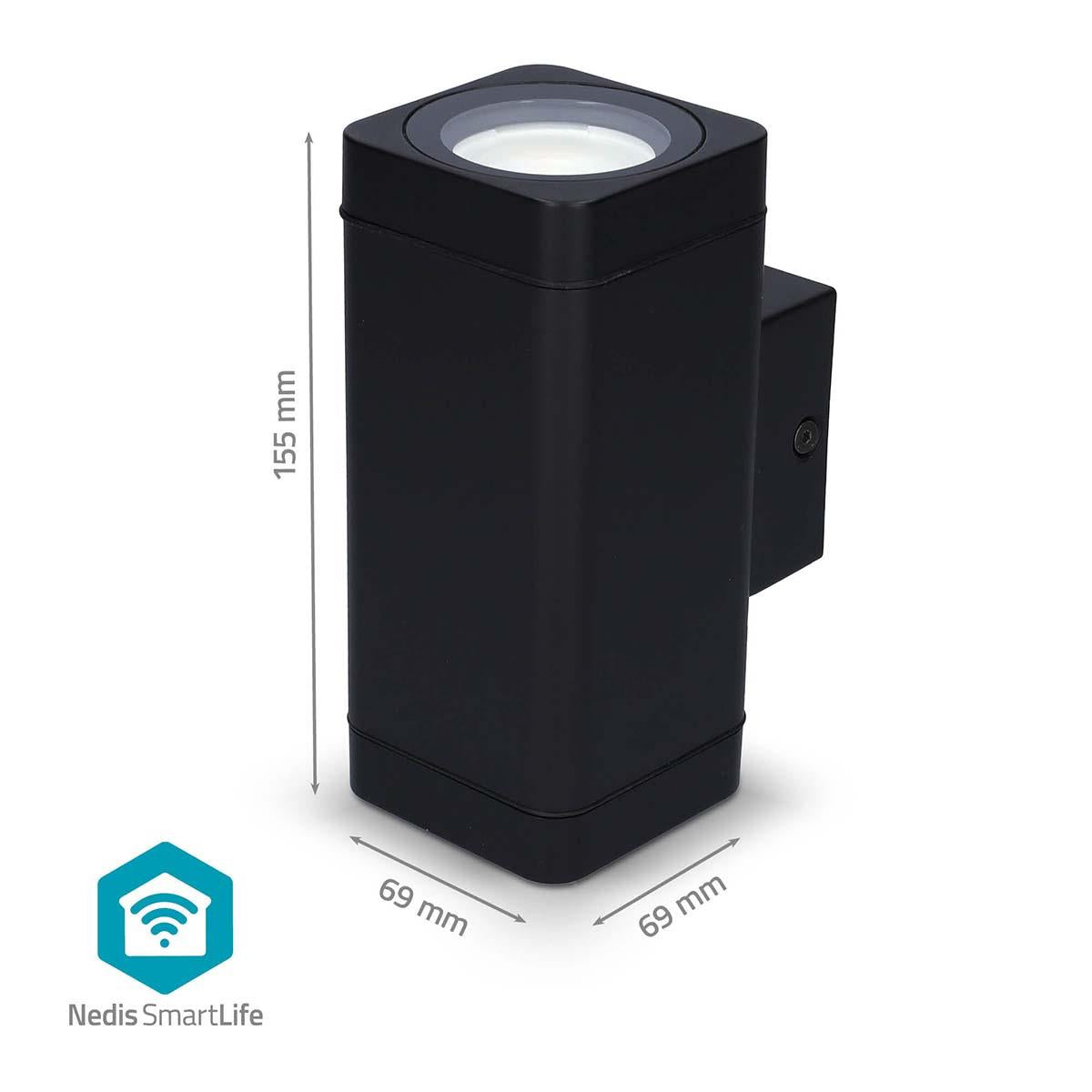 Nedis Smartlife Outdoor Wall Light Zigbee Bluetooth® | Warm to Cool White & RGB Coloured | 2700 - 6500 K | ABS | Android™ / IOS App