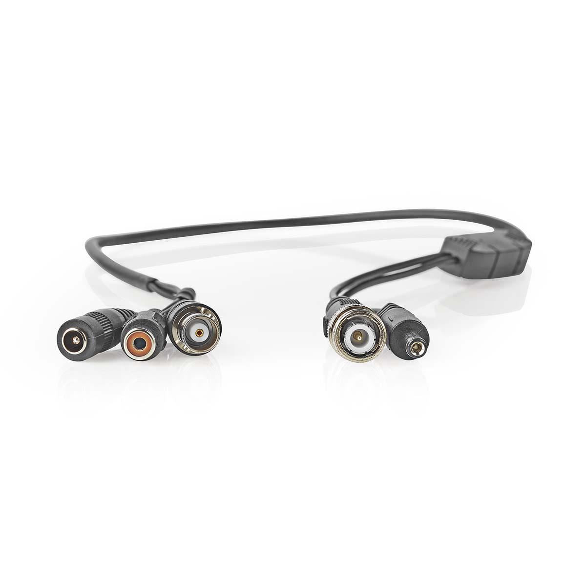 Nedis In-Line CCTV Microphone | DC 2.5 x 5.5 mm Male | 2.5 x 5.5 mm Male | RCA BNC | Male - Female / Male - Female - Female | Black