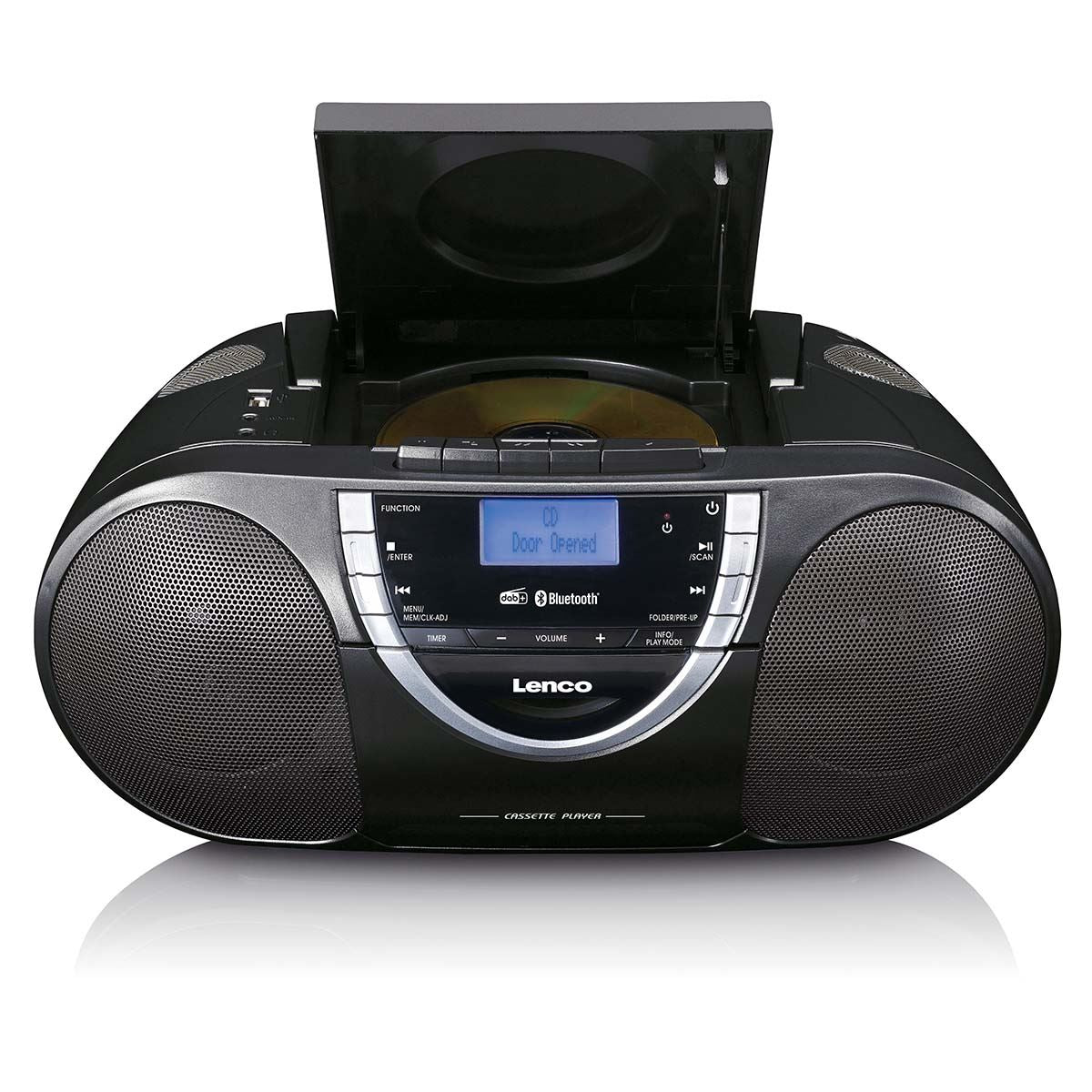 Lenco Portable DAB+ and FM Radio with CD Cassette and Bluetooth® Black