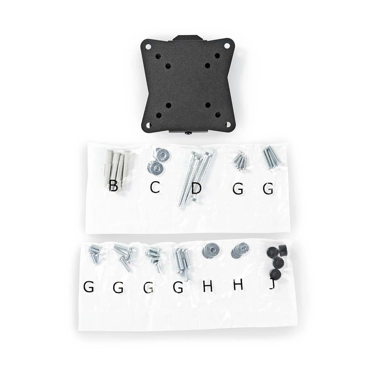 Nedis Fixed TV Wall Mount | 13 - 27 " | Maximum supported screen weight: 30 kg | Minimum wall distance: 20 mm | Steel | Black