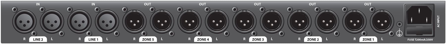 Adastra Z5M 2 Input 5 Zone Zoning mixer