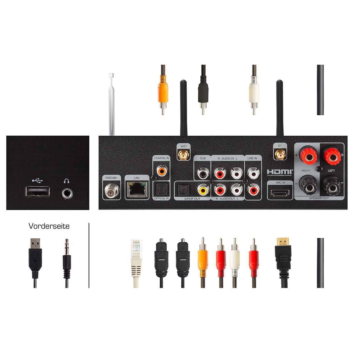 Imperial DABMAN i560 CD All-in-one HiFi System with Amplifier and CD Player DAB+ / FM / Internet / Bluetooth Black