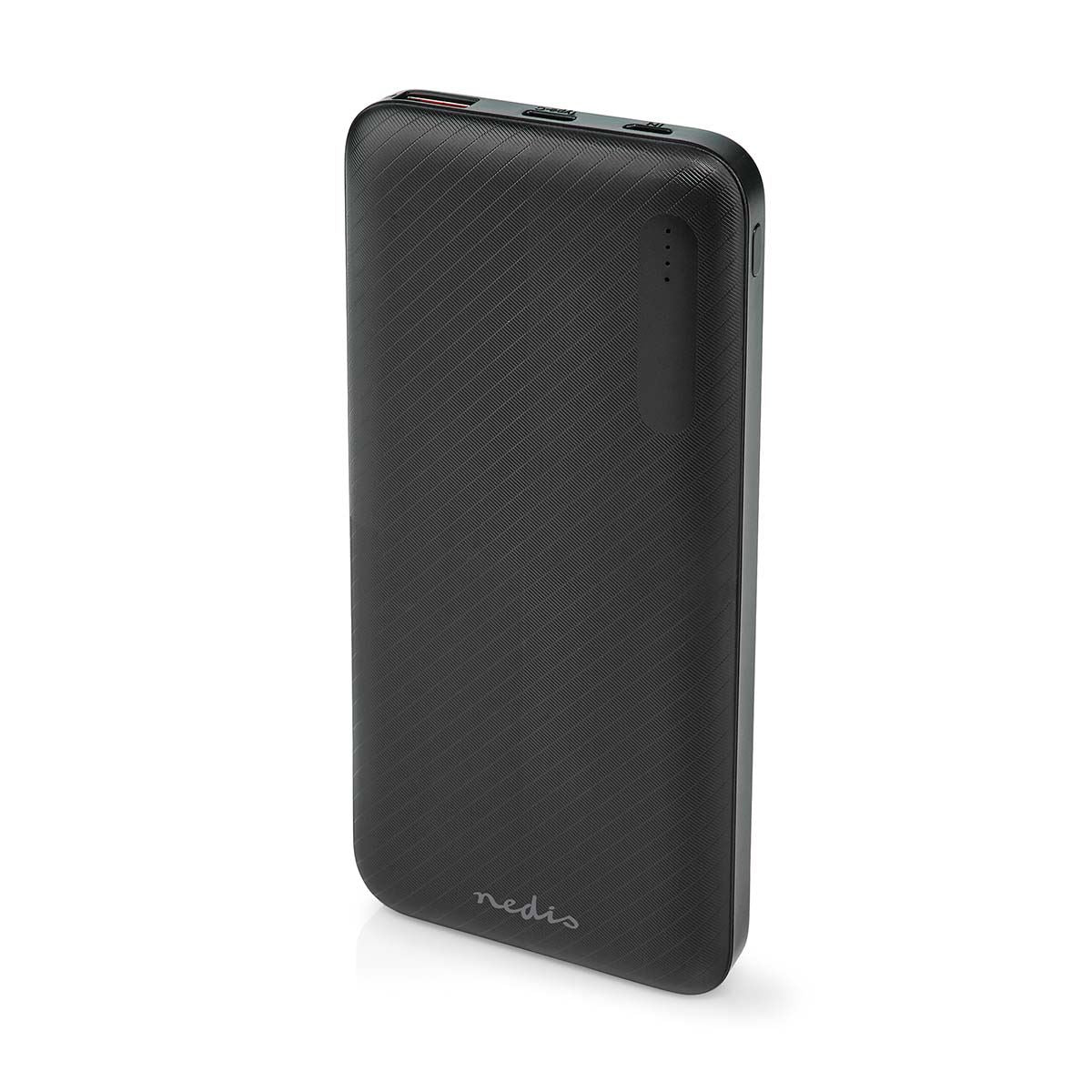 Nedis Powerbank | 10000 mAh | 1.5 / 2.0 / 3.0 A | Number of outputs: 2 | Output connection: 1x USB-A / 1x USB-C™ | Input connection: 1x Micro USB / 1x USB-C™ | PD2.0 18W | Lithium-Polymer