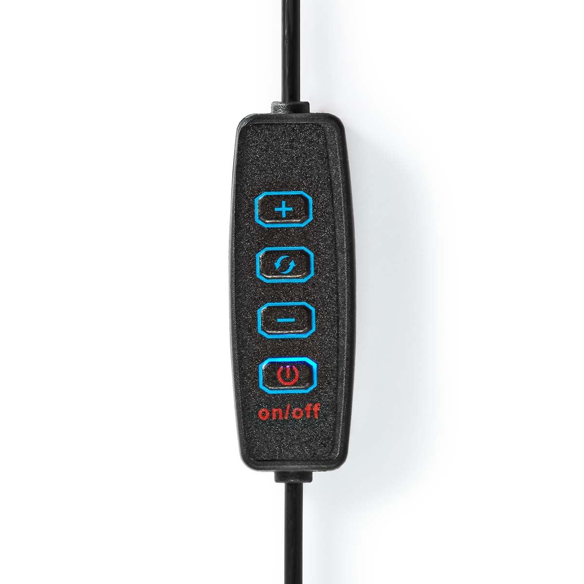 Nedis Ring Light, 10" LED Ring Lamp with 120 LEDs on Tripod Stand, USB Powered, with Flexible Phone Holder, 10 Light Modes