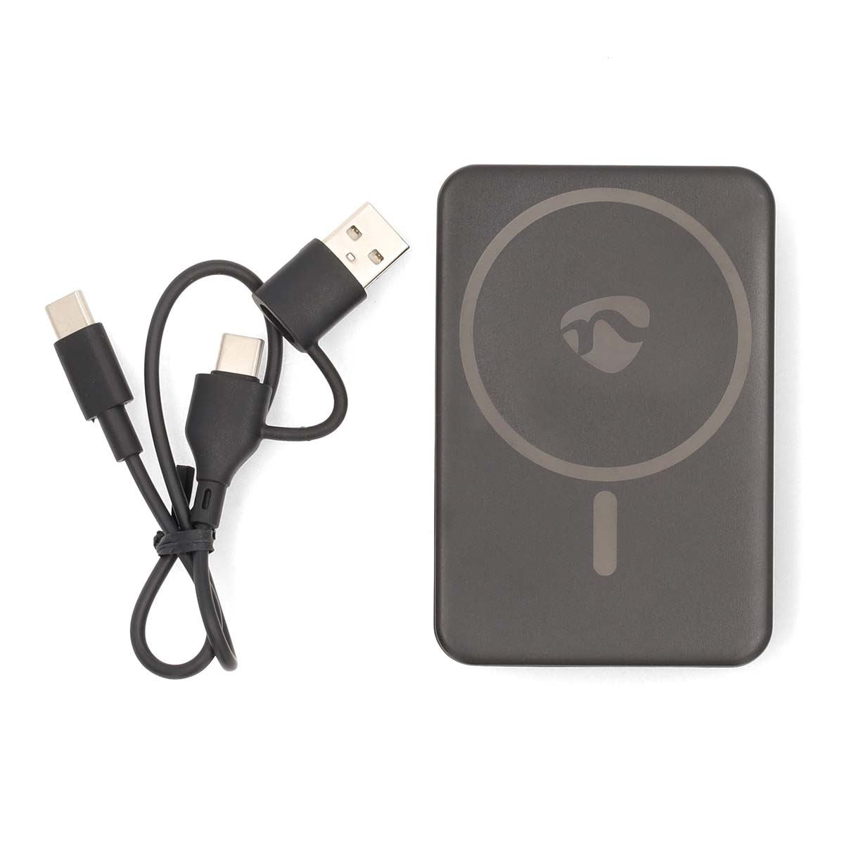 Nedis Powerbank | 5000 mAh | Wireless charging | 1.67 / 2.22 / 3.0 A | Number of outputs: 1 | Output connection: 1x USB-C™ | Input connection: 1x USB-C™ | PD3.0 20W | Lithium-Polymer