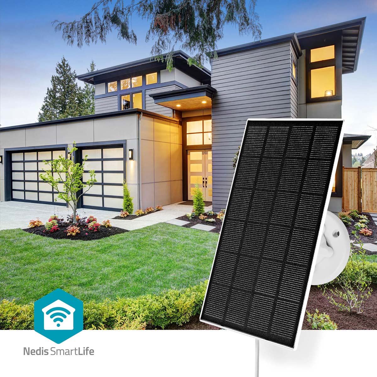 Nedis Solar Panel Charger USB Type-C USB for Outdoor Security Camera battery CCTV System Kit