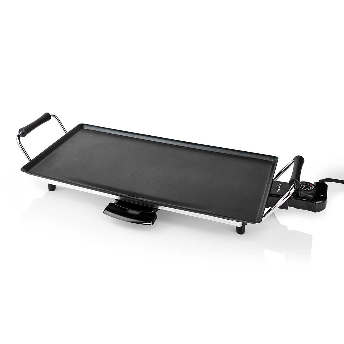 Electric Non Stick Teppanyaki Table Top Grill Griddle Plate BBQ with Drip Tray - 47.5cm x 26.5cm