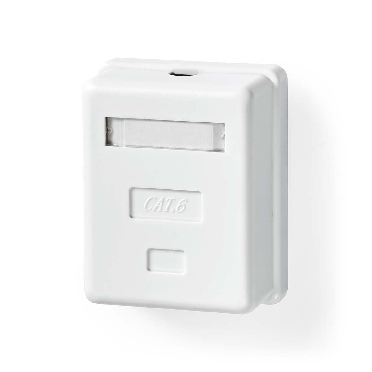 Nedis Network Wall Box | On-Wall | 1 port(s) | UTP CAT6 | Straight | Female | Gold Plated | ABS | White | Box
