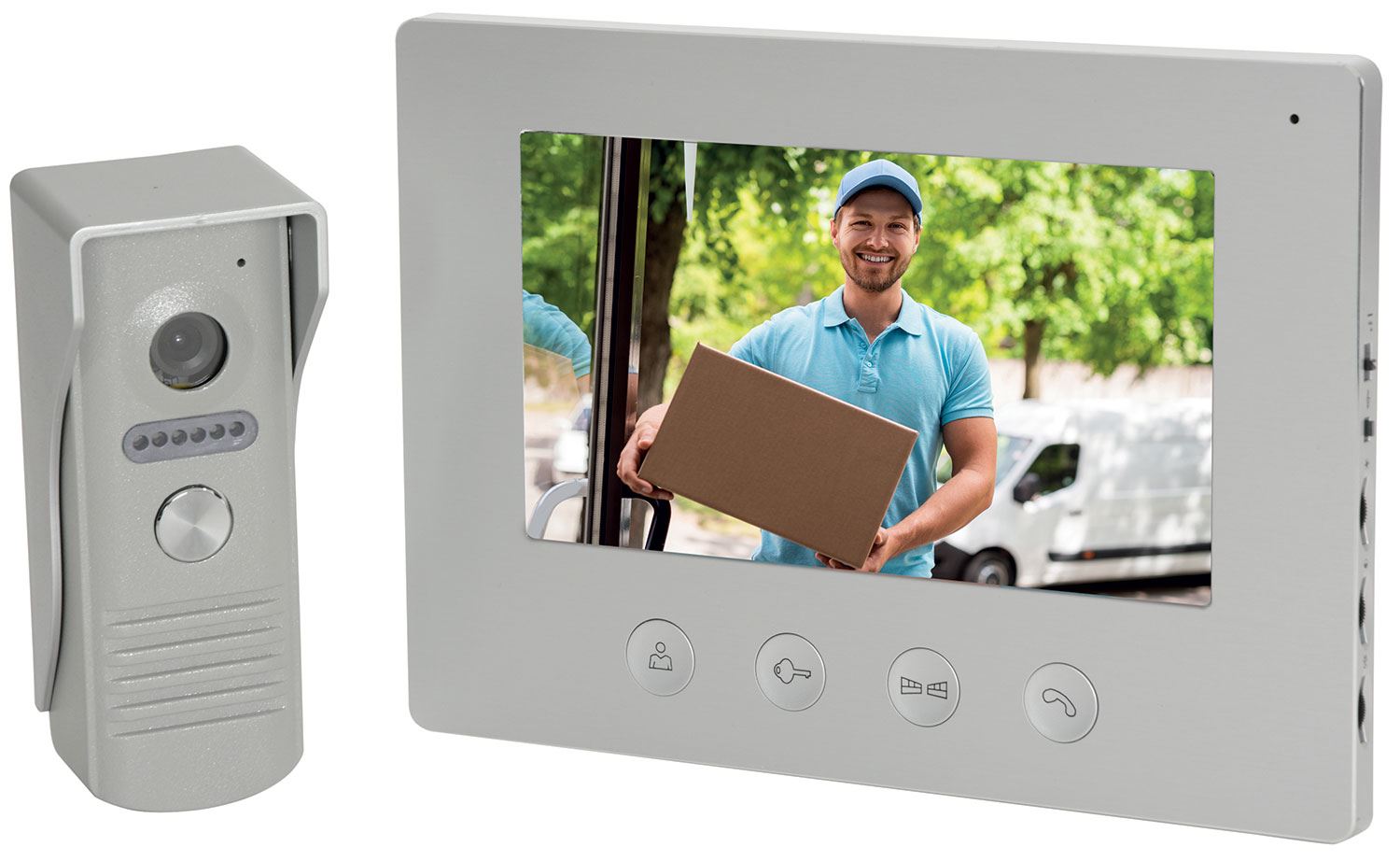 Mercury 7" Colour LCD Monitor & Camera Intercom Wired Door Entry System