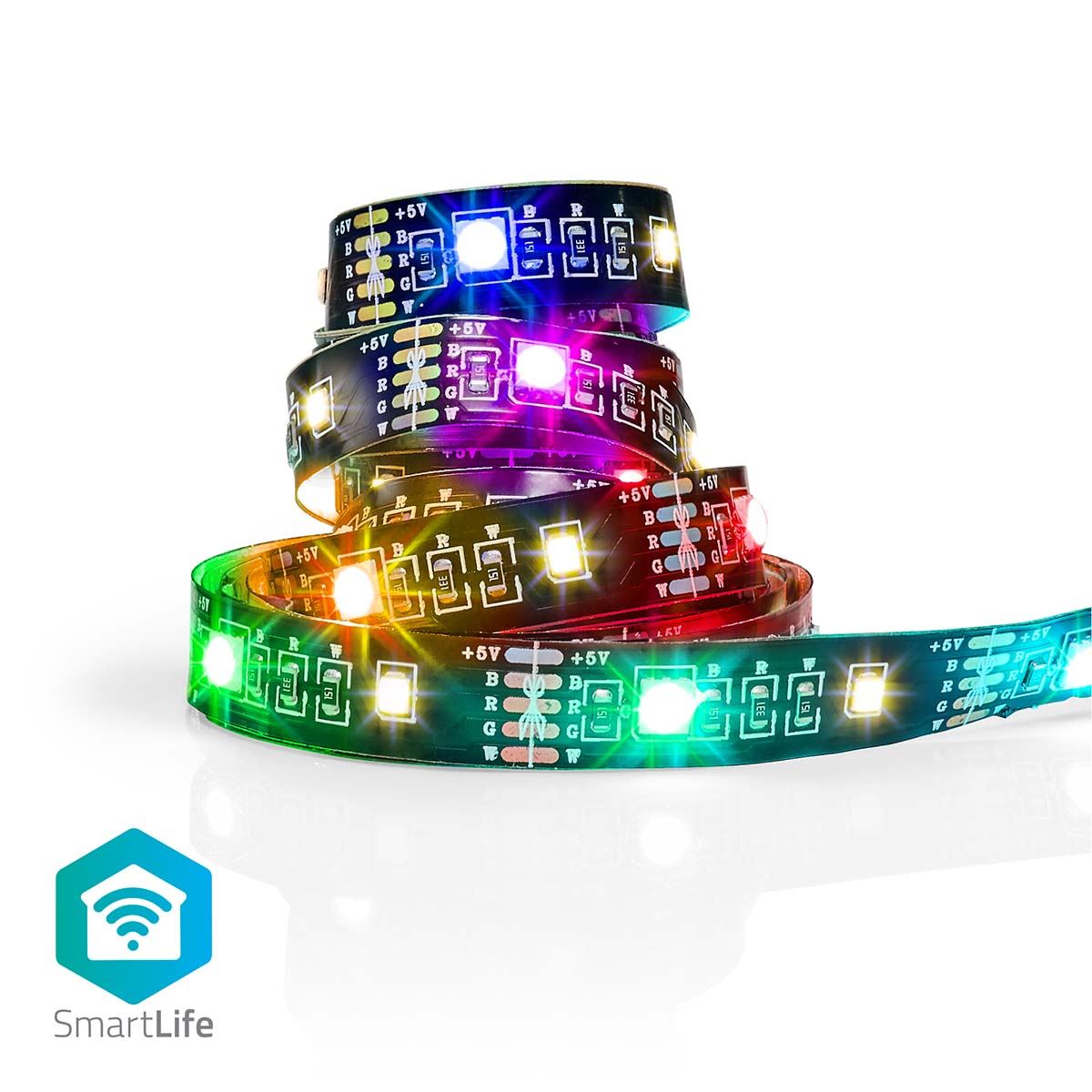 Nedis SmartLife LED Strip | RGB / Warm White | SMD | 2.00 m | IP20 | 2700 K | 380 lm | Android™ / IOS
