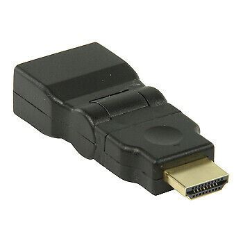 Nedis HDMI™ Adapter | HDMI™ Connector | HDMI™ Output | Gold Plated | Swivel | ABS | Black | 1 pcs | Envelope