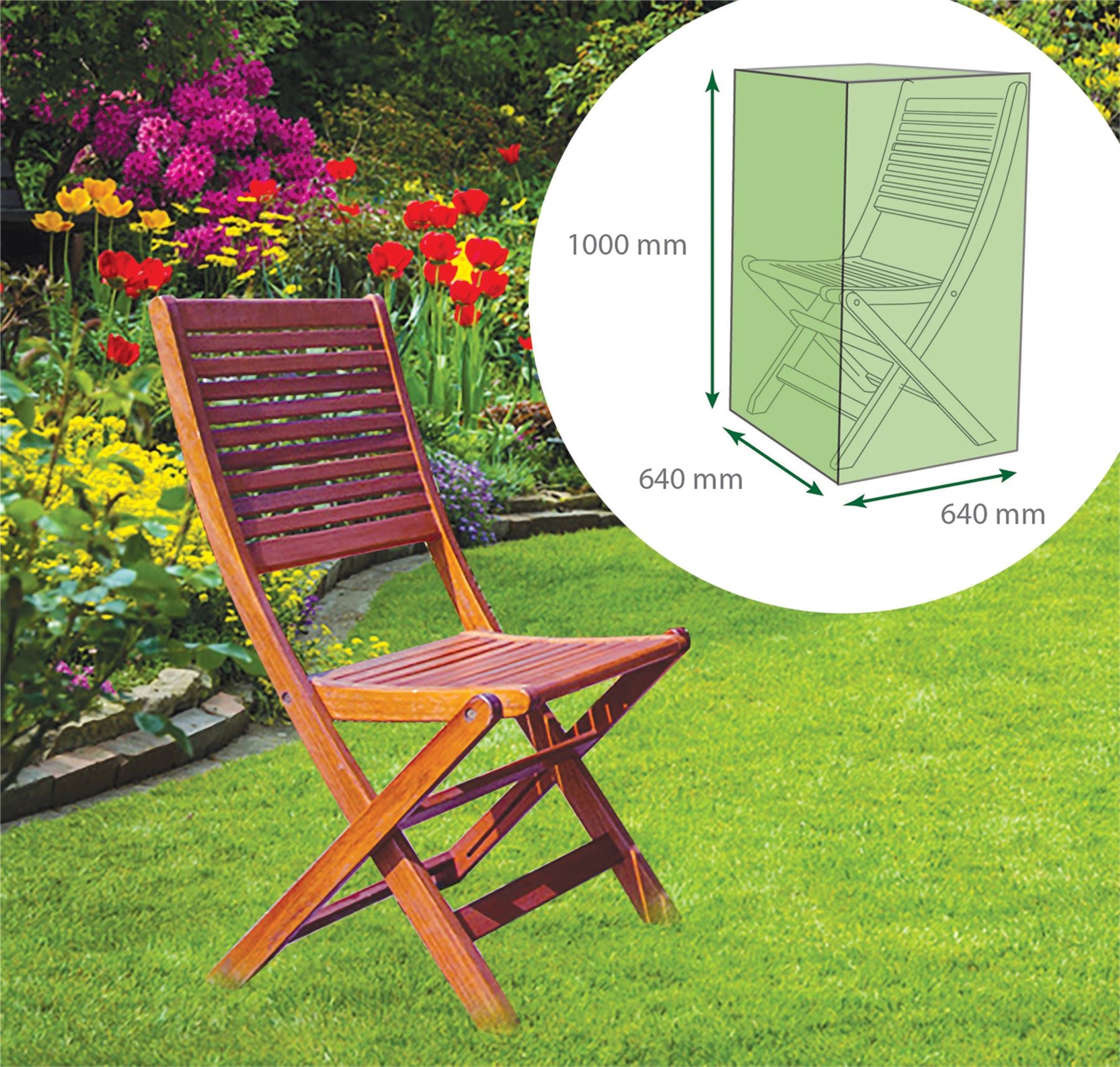 Water Resistant Garden Single Chair Rain Cover 100x64x64cm