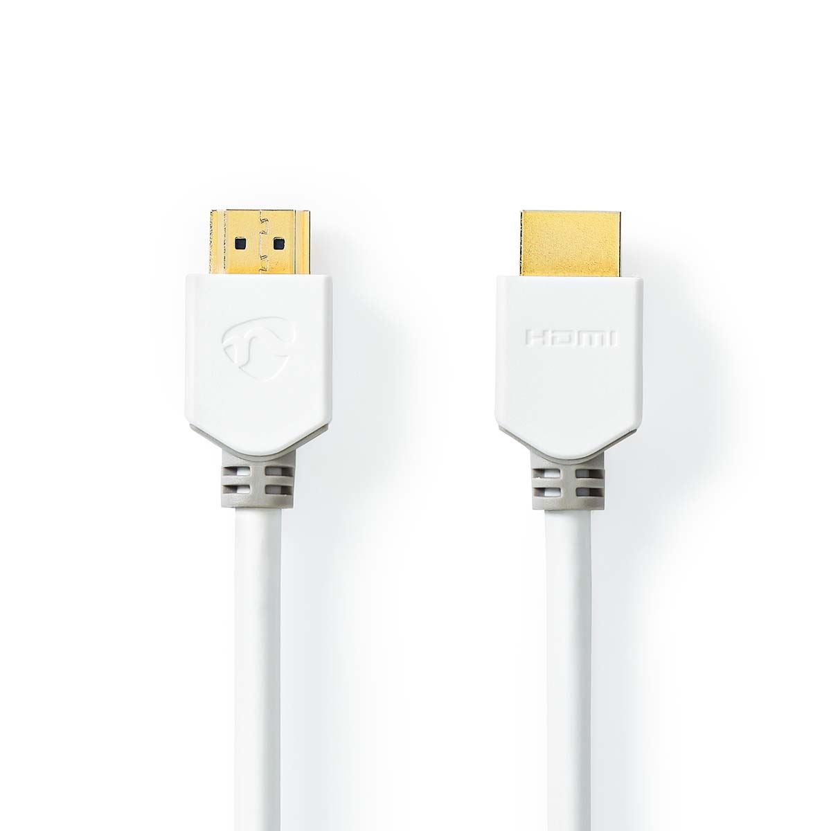 Nedis High Speed HDMI™ Cable with Ethernet | HDMI™ Connector | HDMI™ Connector | 4K@60Hz | ARC | 18 Gbps | 3.00 m | Round | PVC | White | Box