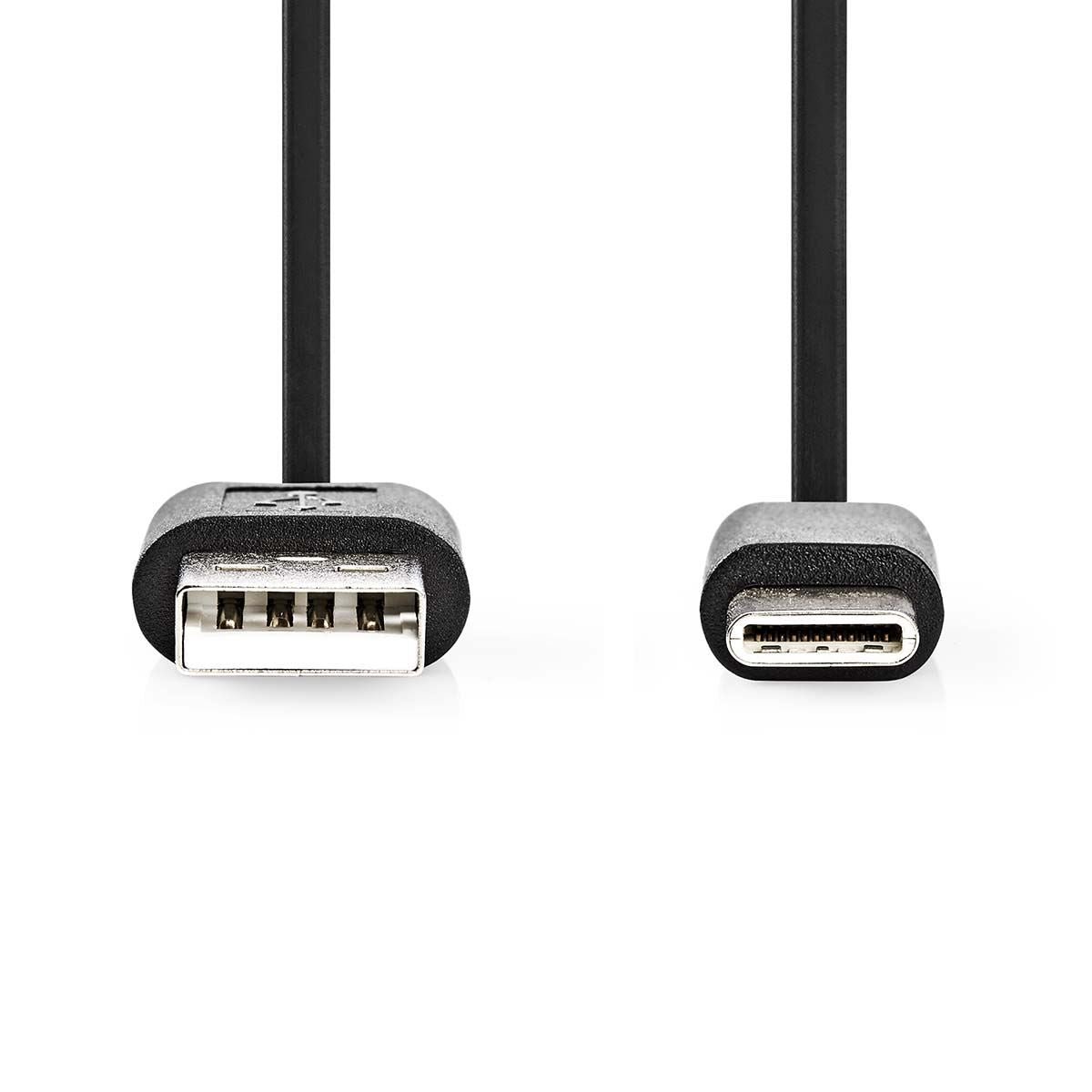 Nedis USB Cable | USB 2.0 | USB-A Male | USB-C™ Male | 15 W | 480 Mbps | Nickel Plated | 0.10 m | Round | PVC | Black | Blister