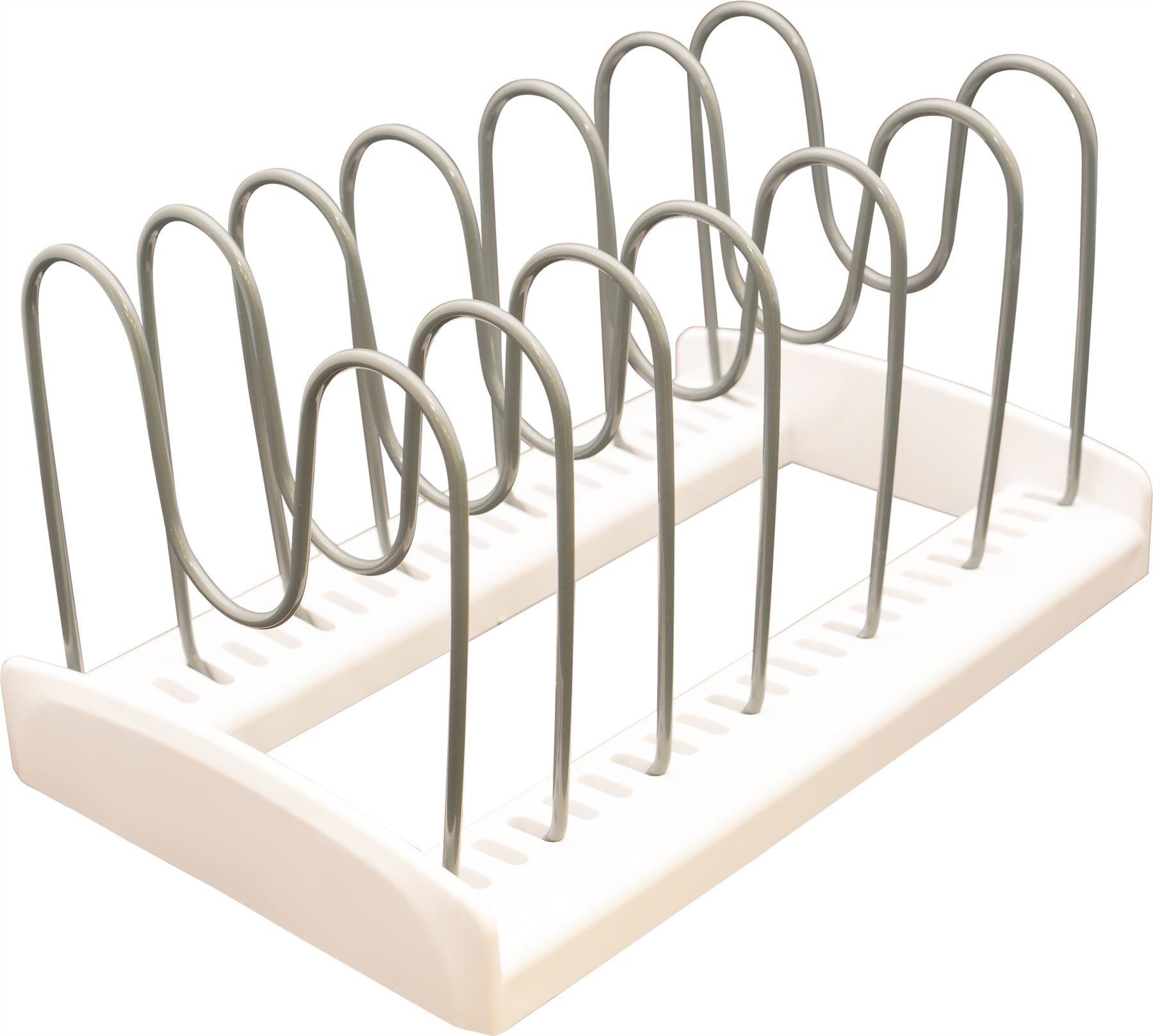 Pan Pot Lid Organiser Storage Rack Adjustable Kitchen Cupboard Saucepan Holder