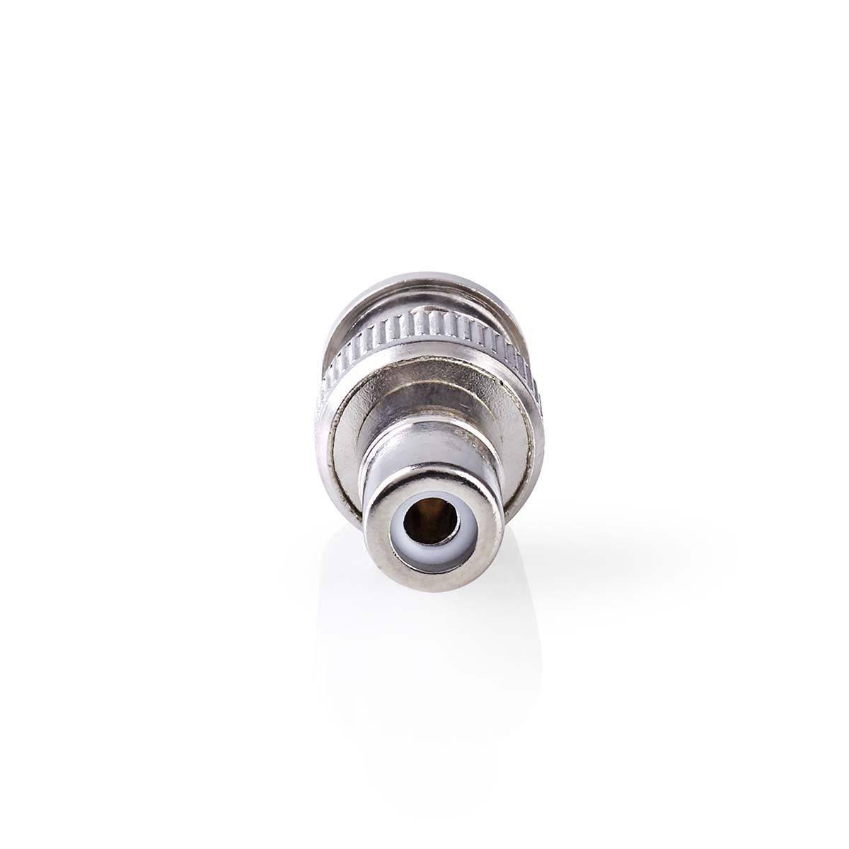 Nedis BNC Adapter | BNC Male | RCA Female | Nickel Plated | 50 Ohm | Straight | Metal | Silver | 10 pcs | Envelope