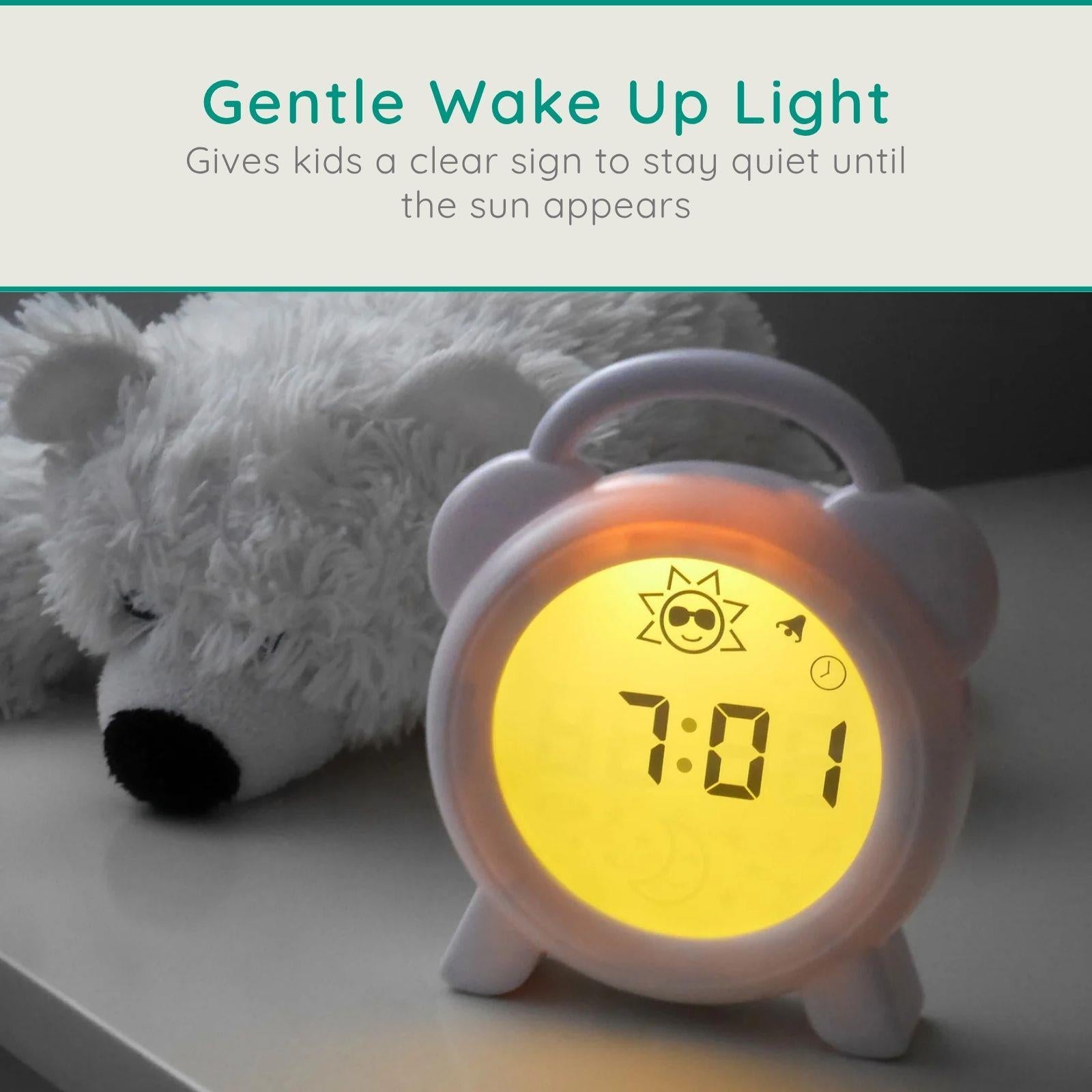 Alecto Childresns Sleep Trainer & Night Lamp Light / Alarm Clock White